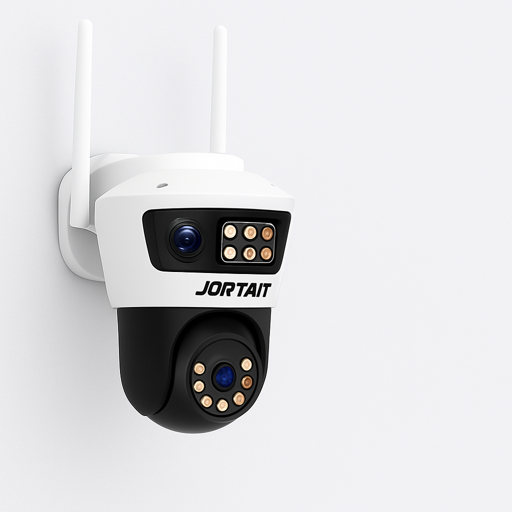 Camera Supraveghere WiFi/LAN, JORTAN 9MP, 3 Lentile, IP66, Detectie Umana