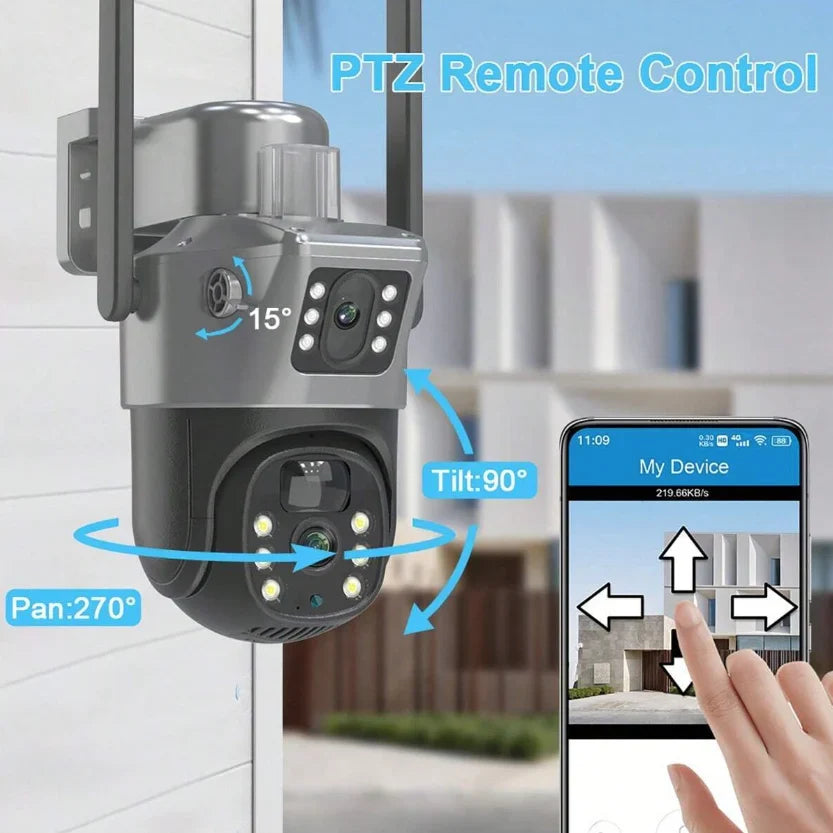 Camera Solara 4G Duala 6MP - cu Slot de Cartela SIM 4G, Viziune Nocturna, IP66 + Card 64GB