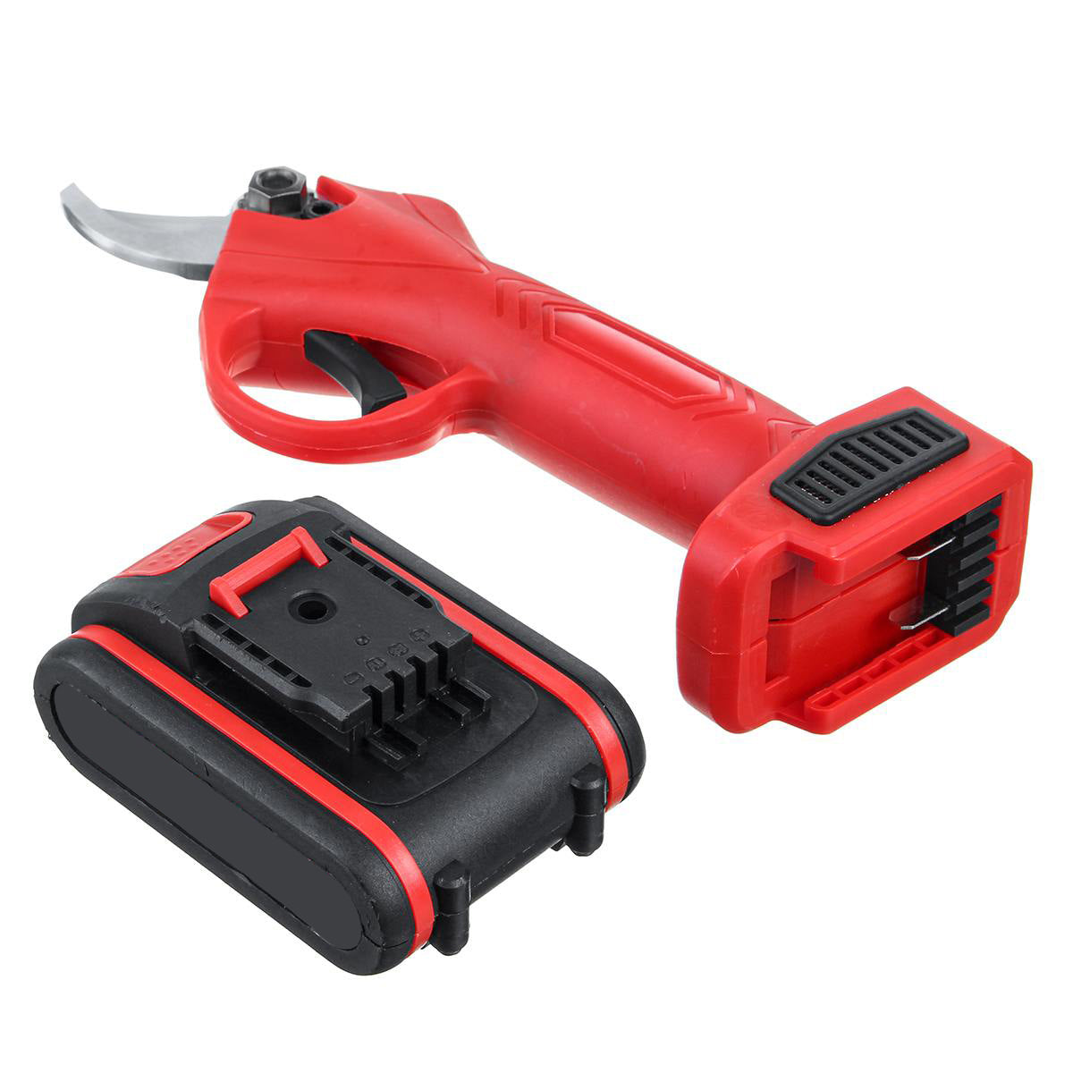 Foarfeca Electrica Pentru Gradina 48V, Cu 2 Acumulatori, Accesorii Si Valiza De Transport Incluse