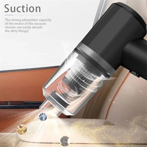 Mini-Aspirator Portabil fara fir, incarcare prin USB, 2in1