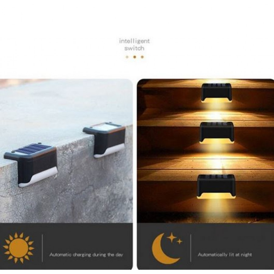 Set 8 Lampi Solare pentru Trepte / balustrada, Panou Solar si Senzor de Lumina