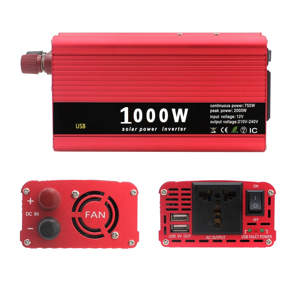 Invertor Auto 12V, 300W/500W/1000W/2000W, cu 2 Mufe USB si o Iesire