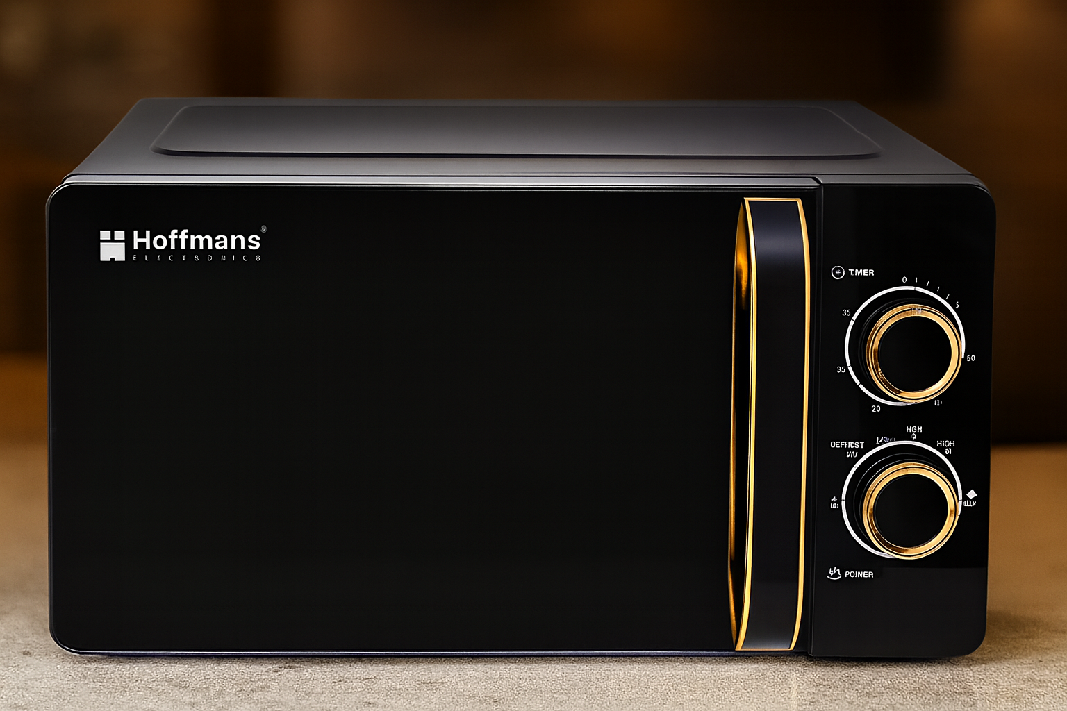 Cuptor Microunde Hoffmans - 700W, Usa din Sticla, Capacitate 20L,Timer 115 Minute