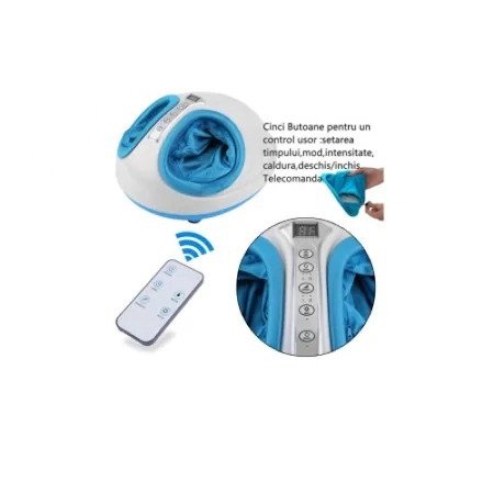 Aparat de Masaj - Shiatsu pentru Picioare, Functie de Incalzire, cu 3 Trepte de Intensitate, Timer si Telecomanda
