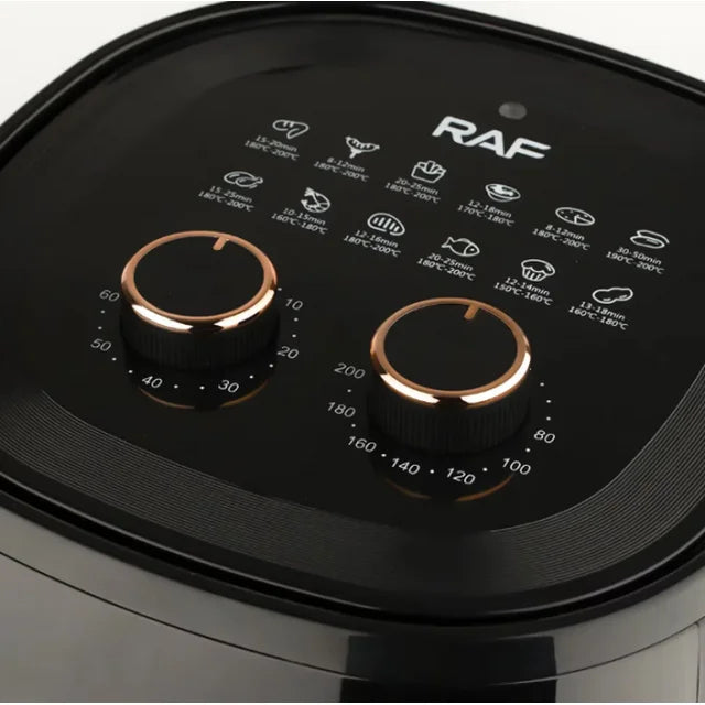 Air Fryer RAF 3L, 1500W, Gatit fara Ulei, Buton Mecanic, Control Termostat si Timer, Suprafata Antiaderenta