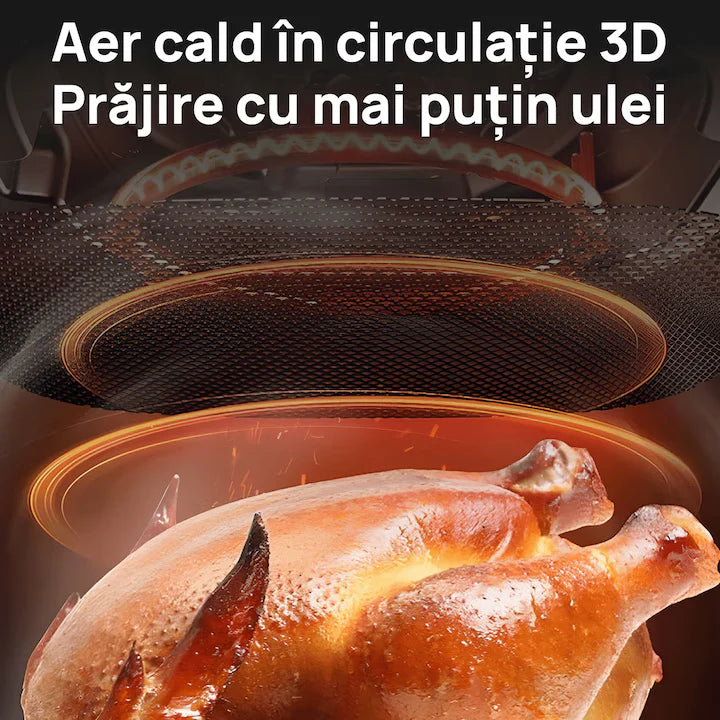 Friteuza cu Aer Cald Hoffmans - XL Air Fryer 7.5L, 2400W - Control Touch Screen