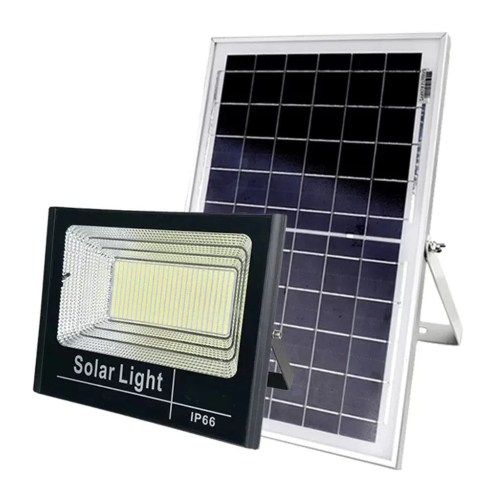 Proiectoare Solare Jortan Exterior LED - de la 50W, la 600W - Panou Inclus, Telecomanda, IP65 Autonomie 12-14h
