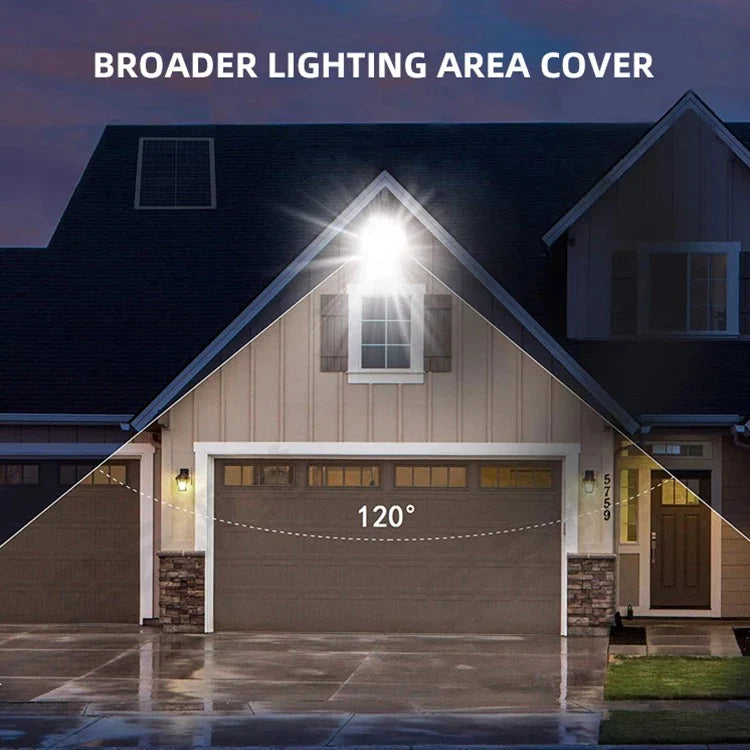 Proiector Solar 400W, Lampa Incarcare Solara cu Panou Solar + Accesorii