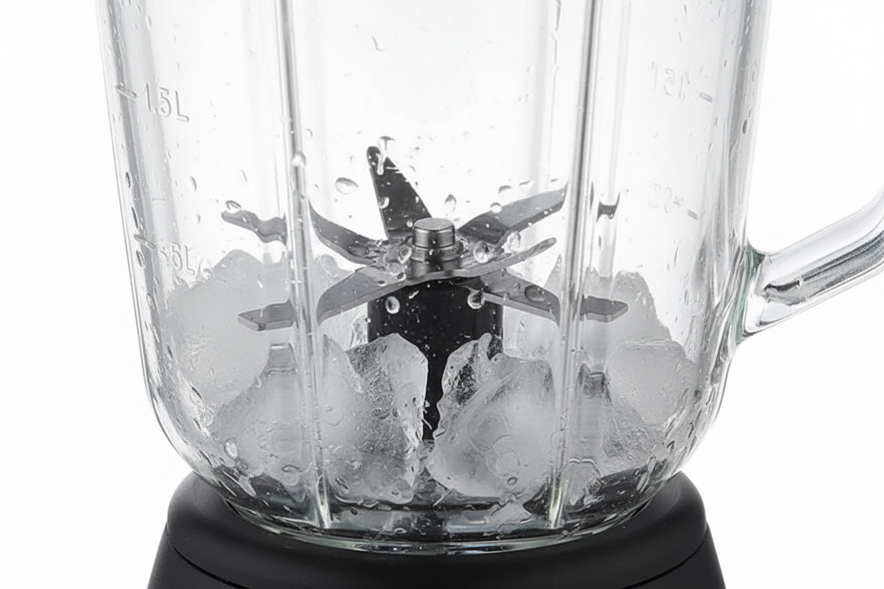 Detalii sistem 6 lame inox si functie zdrobire gheata RAF R.295