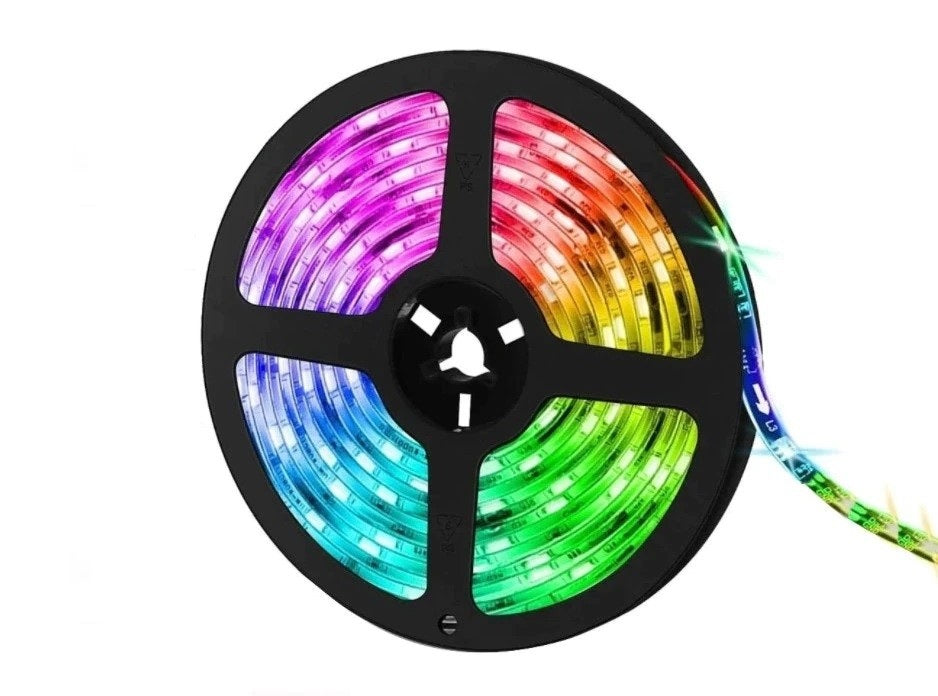 Banda LED Strip, 5m RGB, Flexibila - Lumina SMD, 60 LED-uri/m, Telecomanda IR Inclusa