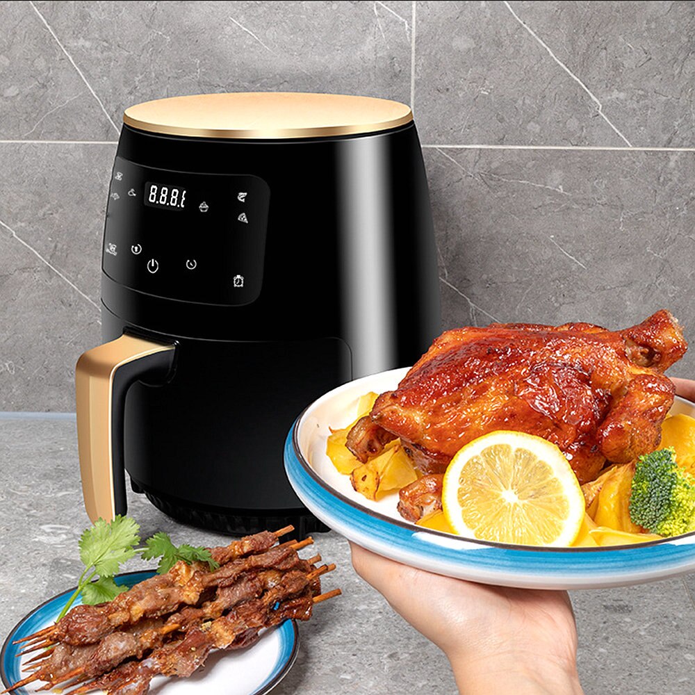 Friteuza cu Aer Cald Dasgut, Fara Ulei, Ecran Digital, Air Fryer capacitate 6L, Functie de Coacere