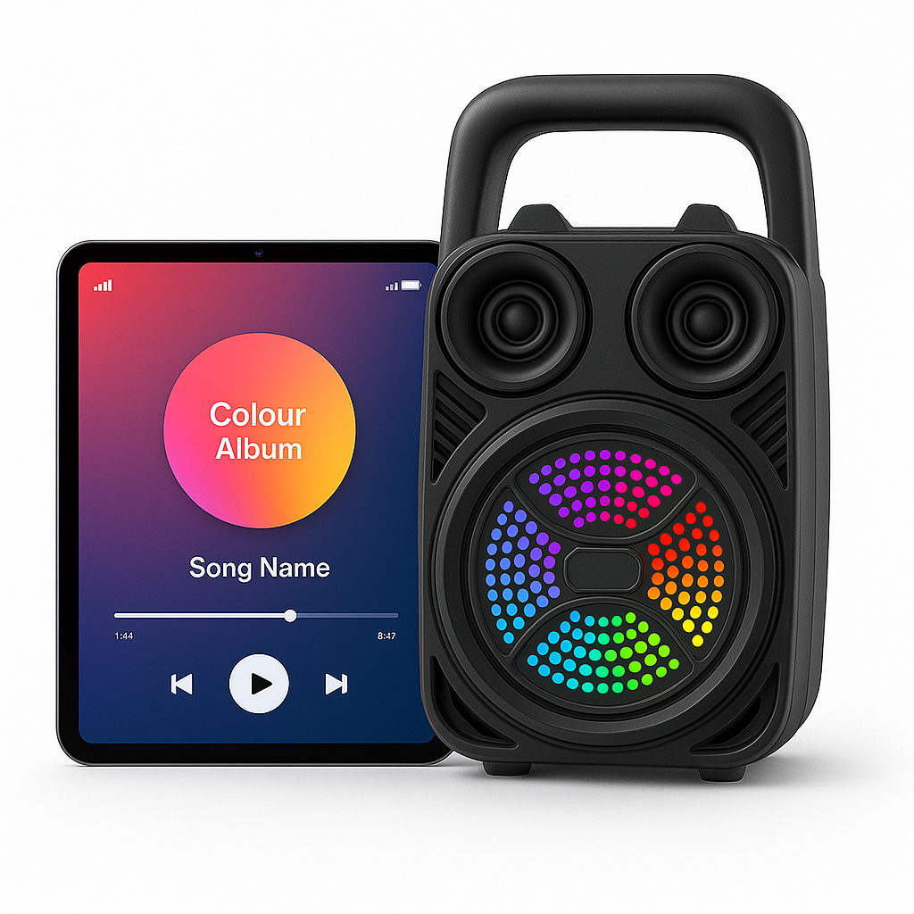 Boxa Bluetooth Portabila LM-S365/LM-S363, cu Suport Telefon, 10h Autonomie, Rezistenta IPX5, Bass Puternic