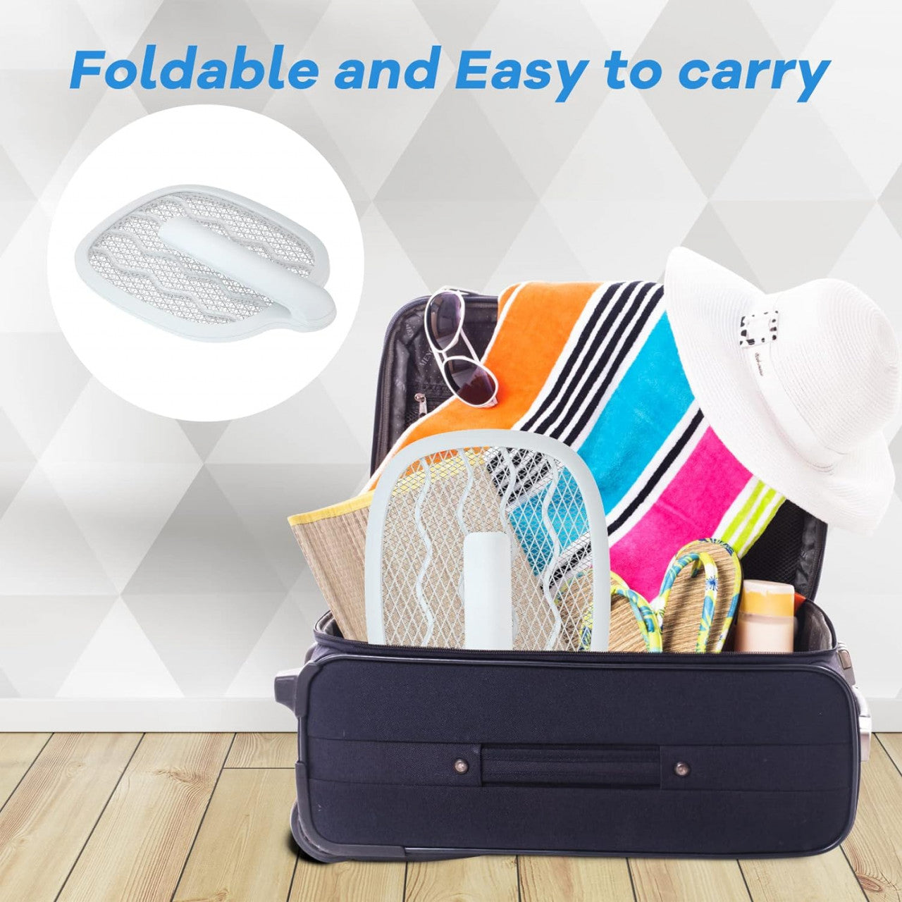 Paleta Electrica Anti-insecte, Baterie 1200mAh, incarcare USB