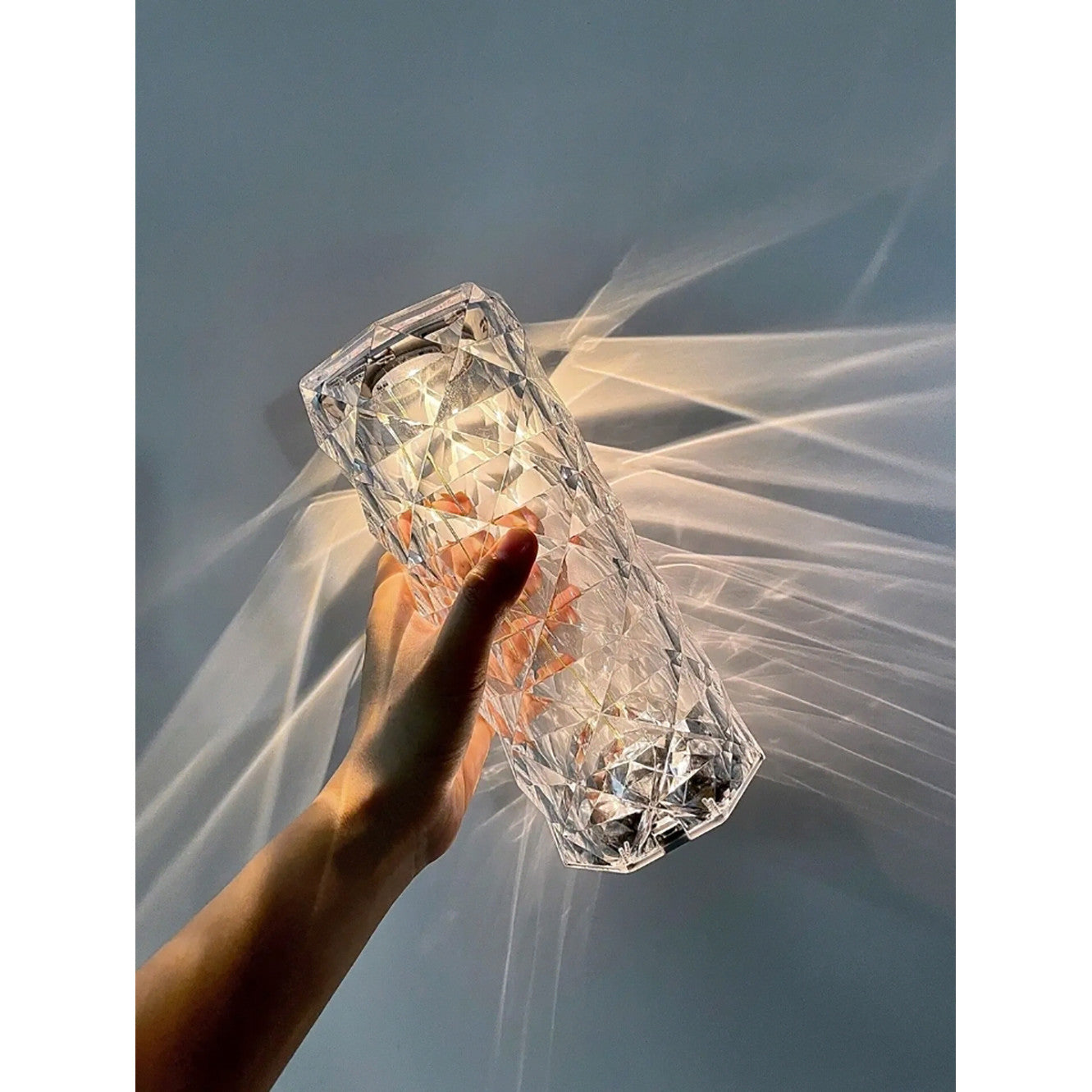 Set 2x Lampi RGB - LED cu Design Cristal, Control Tactil, Telecomanda Inclusa