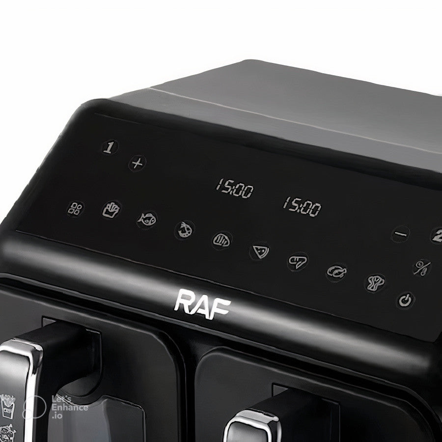 Friteuza Leihmann - Air Fryer Dublu - 3000W, Capacitate 10L - Smart Sensing, cu Cantarire Inteligenta + 100 Hartii Copt Cadou