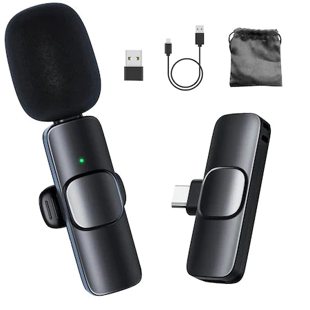 Microfon Wireless K8 - Lavaliera pentru Telefon, Conector USB Type C/iPhone