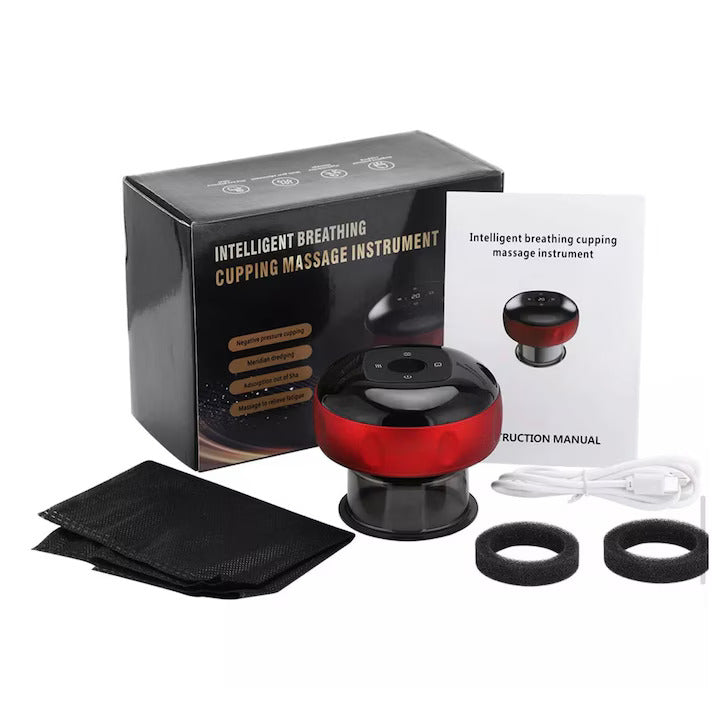 Aparat Masaj Guasha Body Cupping 3 în 1 — Detoxifiere si Tonifiere cu incalzire si Vacuum