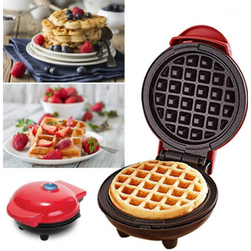 Mini Aparat 350W, pentru Preparat Waffe sau Gofre, Placi antiaderente