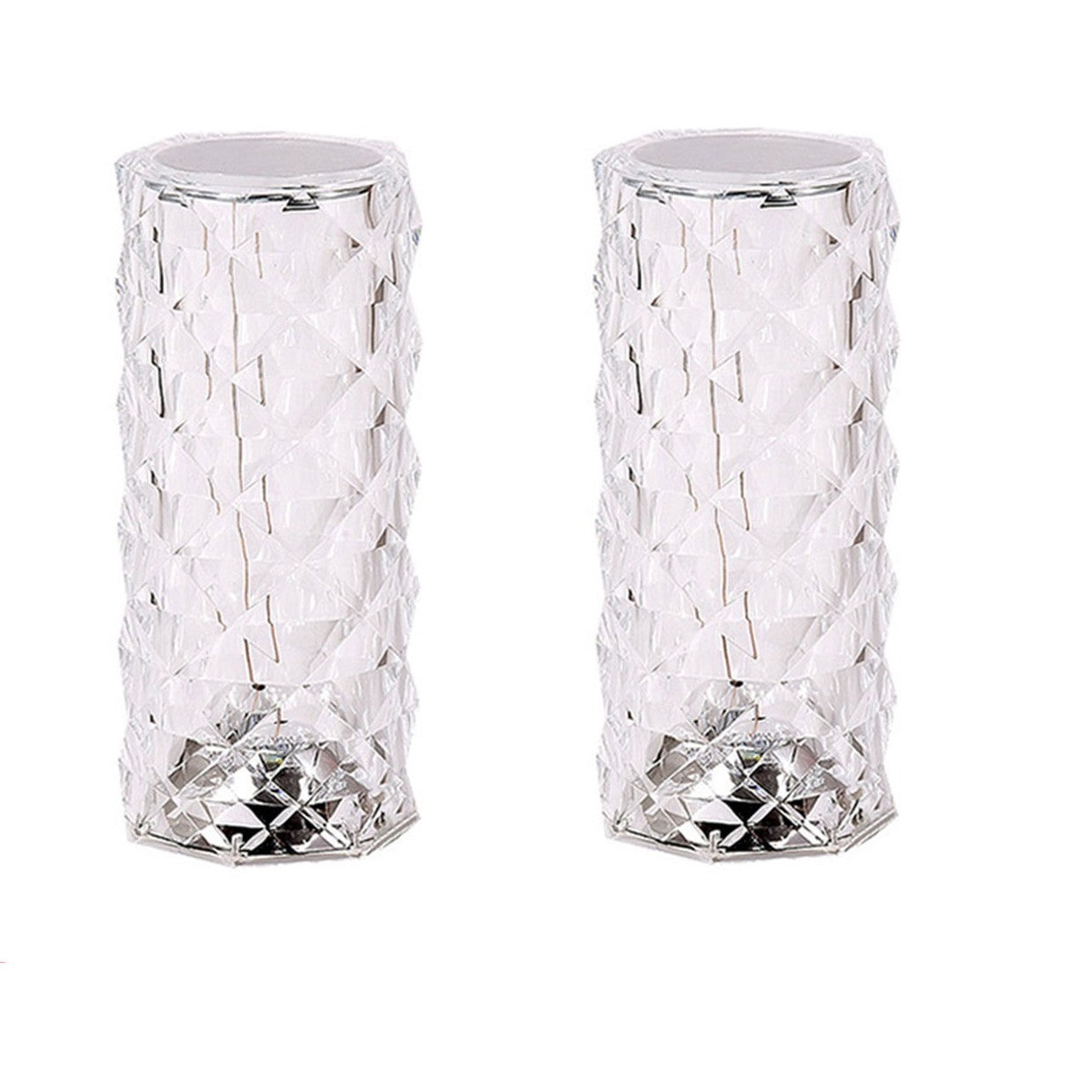 Set 2x Lampi RGB - LED cu Design Cristal, Control Tactil, Telecomanda Inclusa