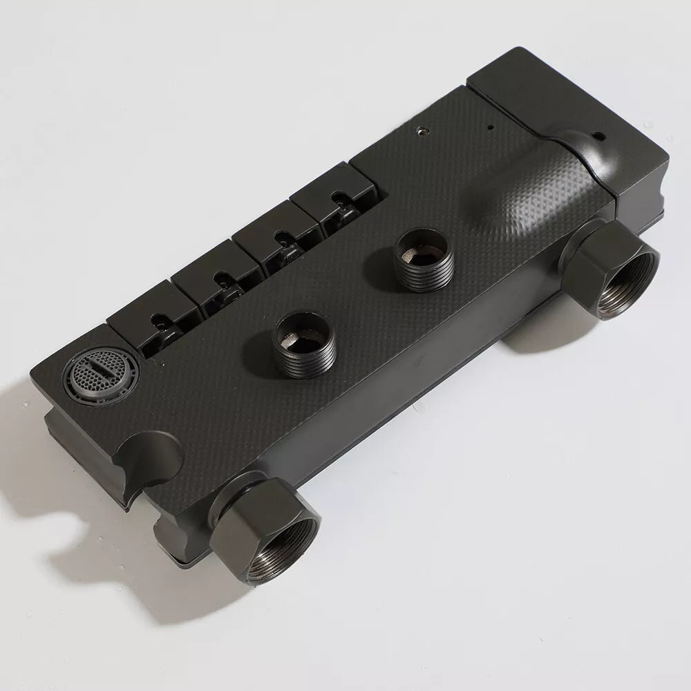 Set Baterie Coloana de Dus EliteWave - Tip Ploaie, Control Termostatic, Afisaj LED, Rotire 360°, 4 Moduri de Pulverizare