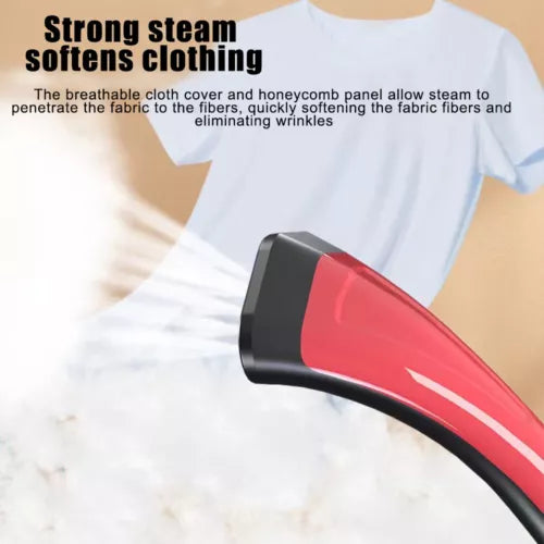 Aparat de Calcat Vertical Portabil 2000W - Hoffmans, pentru Haine si Tesaturi, Capacitate 2ll, Rosu/Negru