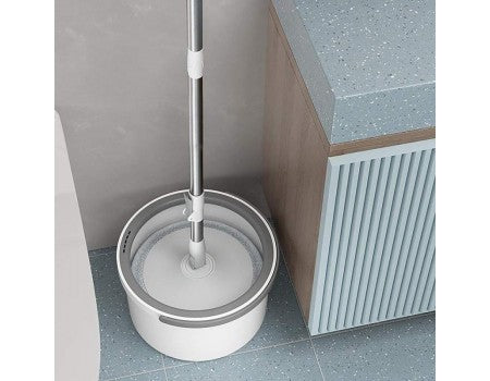 Mop Rotativ cu 2x Rezerve, Functie de Auto-Spalare, cu Robinet de golire + 2 Compartimente