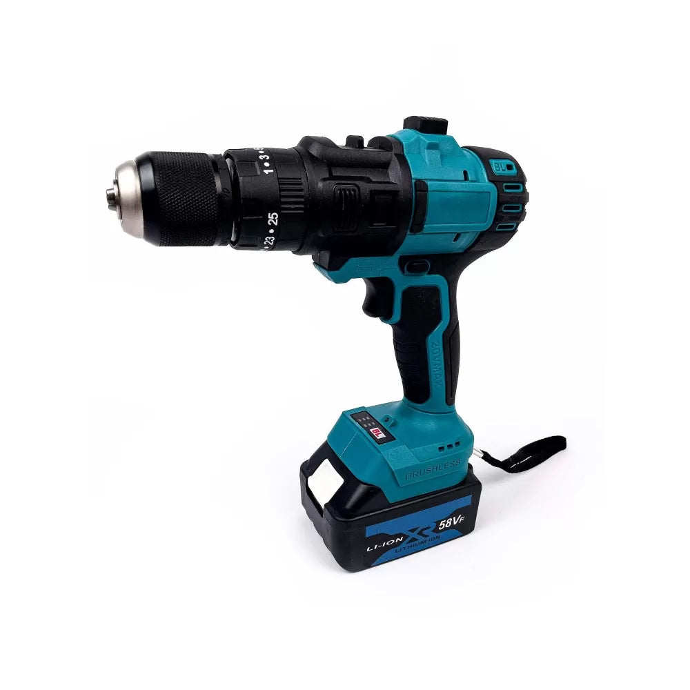 Set Complet 5in1 Cu Scule Electrice, Pe Acumulator 48V: Bormasina, Cheie Impact, Minidrujba Si Fierastrau Sabie