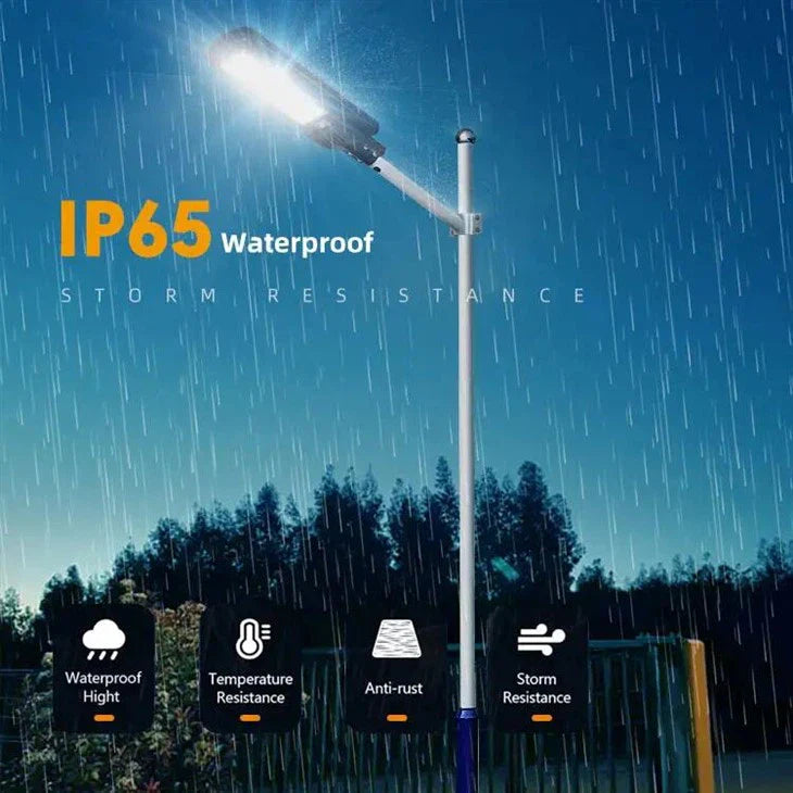 Set 2x Lampi Solare 300W - Tehnologie LED Noua, Fara Retea Electrica, Telecomanda si Picior Metalic Incluse