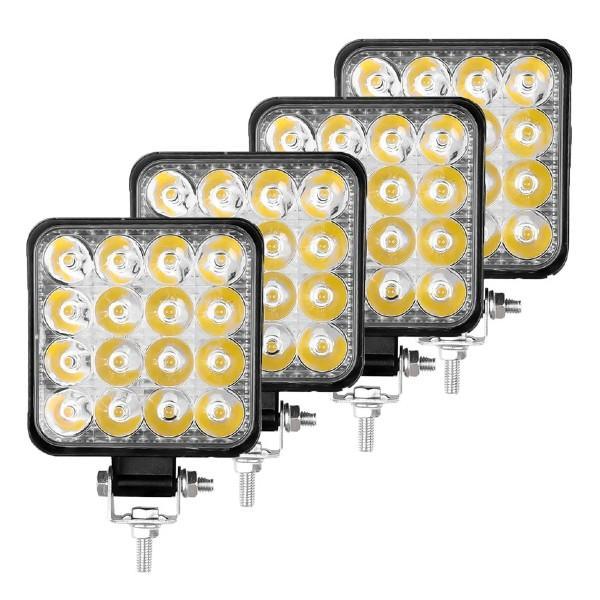 Kit de 4 Proiectoare LED Offroad, 30,000 Ore Durata de Functionare. 48W