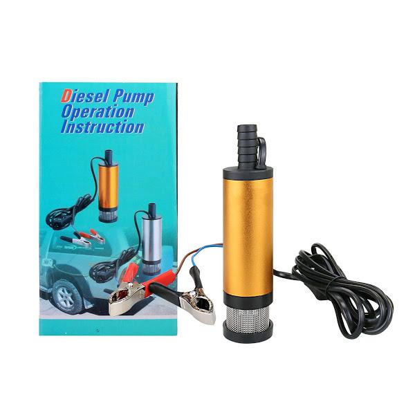 Pompa de Transfer pentru Lichide, Combustibili și Uleiuri, 12V, 8500 Rot/Min, Diametru 16 mm, 12 Litri pe Minut