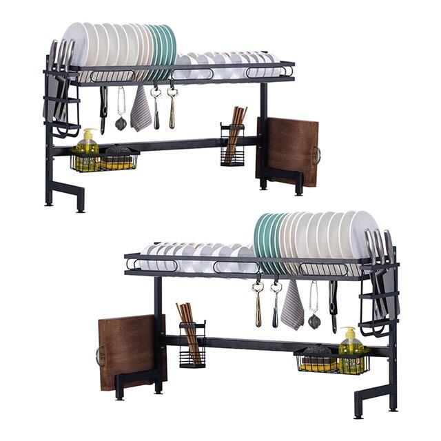 Scurgator de vase deasupra chiuvetei Modelul Mare, 85 x 31.5 x 52 cm, Negru