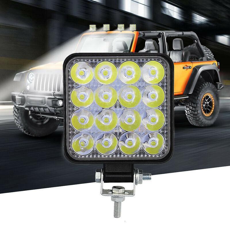 Kit de 4 Proiectoare LED Offroad, 30,000 Ore Durata de Functionare. 48W