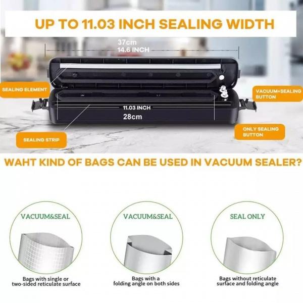 Aparat De Vidat Pungi - 10 pungi incluse, Vacuum Sealer