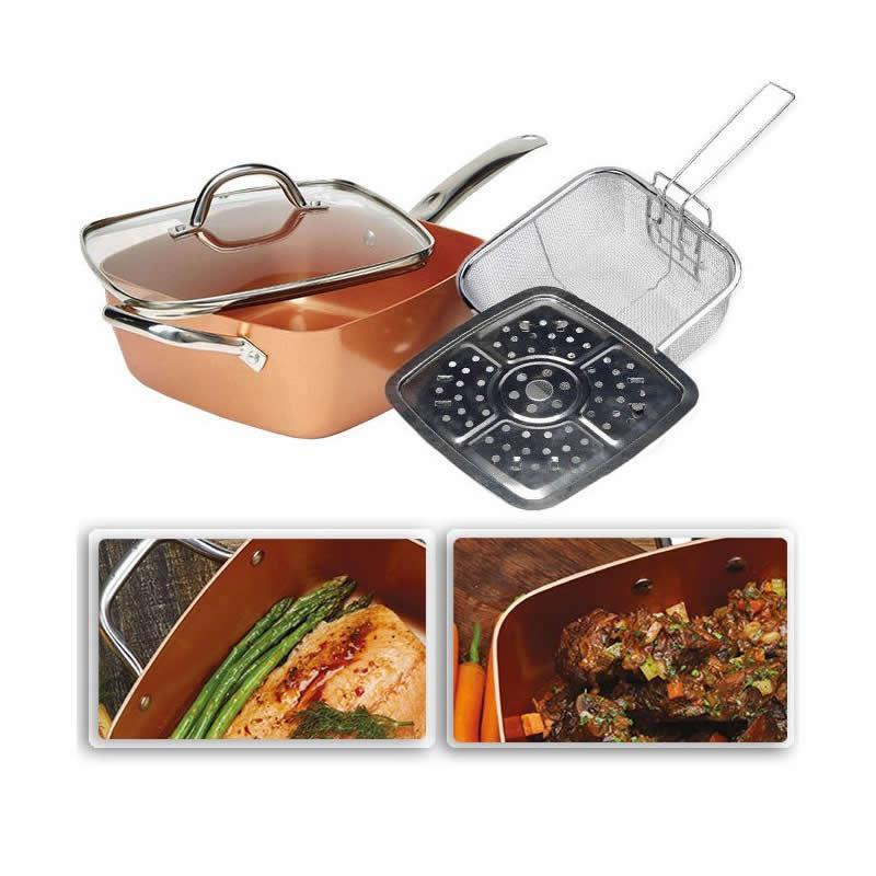 Set Tigaie Migas 5in1 - Multifunctionala, Non-Aderenta