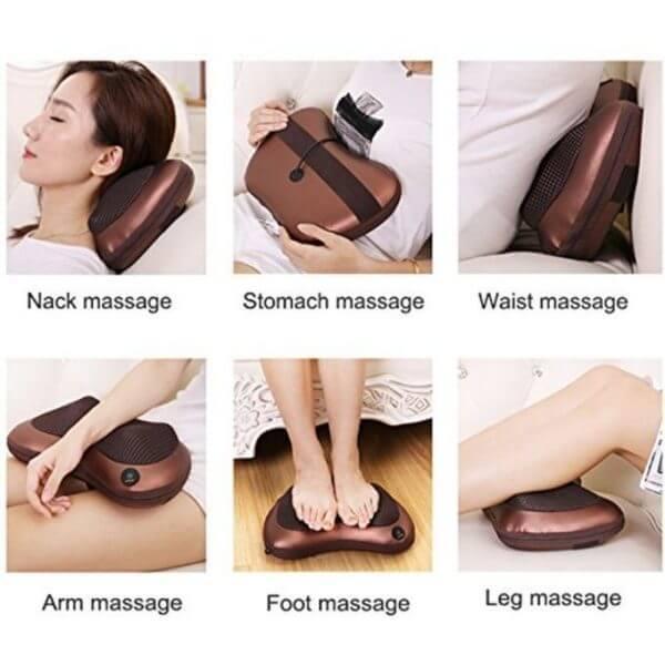 Perna de Masaj, Functie de Incalzire, 20W, Portabil, Maro, Terapie Shiatsu