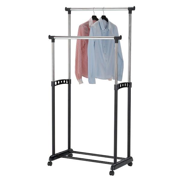 Suport Metalic Mobil Dublu pentru imbracaminte - Inaltime 140 cm