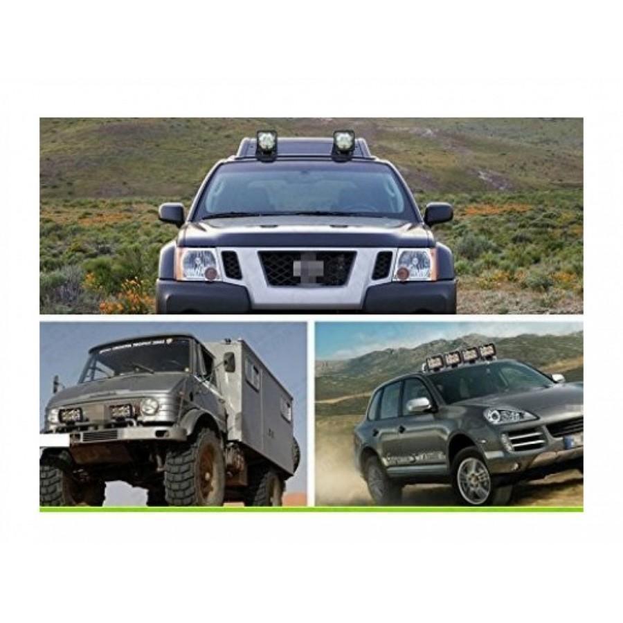 Kit de 4 Proiectoare LED Offroad, 30,000 Ore Durata de Functionare. 48W