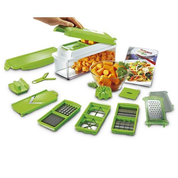 Razatoare de Bucatarie 7 in 1 - Nicer Dicer, cu Accesorii pentru Feliere, Taiere si Depozitare