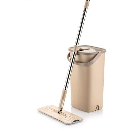 Mop Pliabil cu Galeata Dubla, 21,5 x 37,5 x 19,5 cm, Laveta din microfibra, Capacitate 8l, Compact