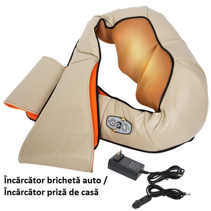 Aparat pentru masaj cervica, Shiatsu cu functie de incalzire