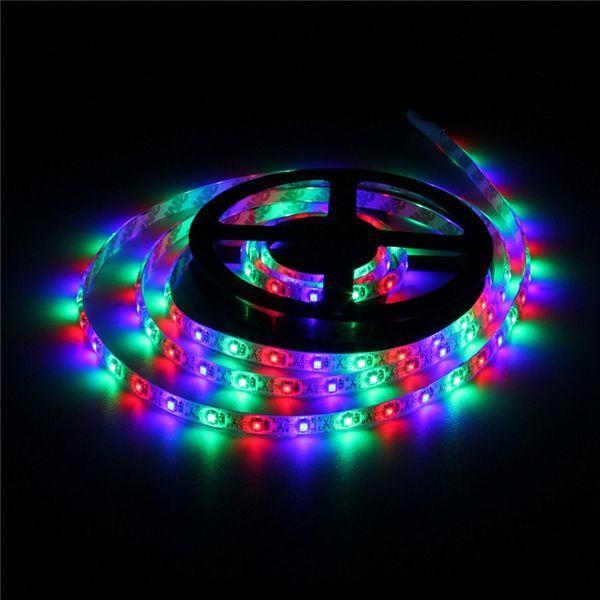 Set 2x Benzi LED RGB, 5M, 12V, Telecomanda Wireless, Multicolore