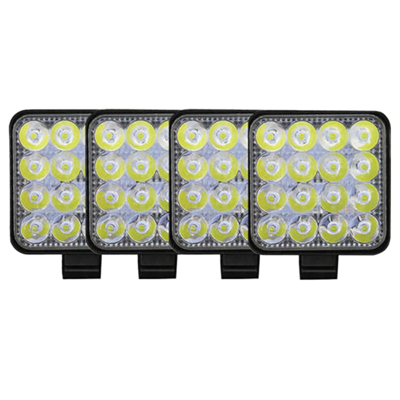 Kit de 4 Proiectoare LED Offroad, 30,000 Ore Durata de Functionare. 48W