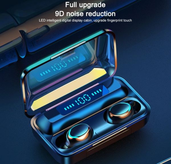 Casti Bluetooth TWS BTH-F9-5: In-Ear cu Dock de Incarcare si Control Touch