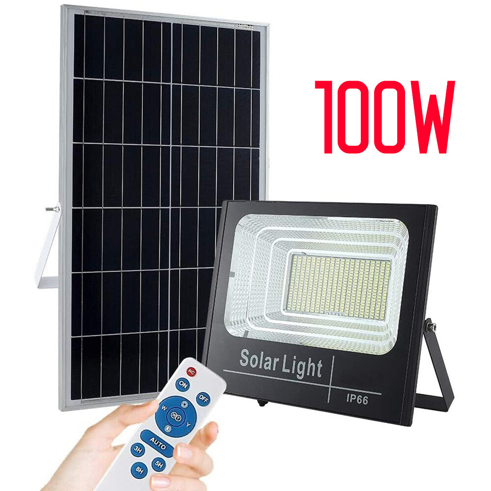 Proiector solar JORTAN - Putere 100W, Panou Solar separat