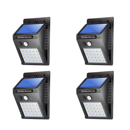 Set 4 Lampi LED, cu Incarcare Solara si Senzor de Miscare, x30 LED-uri