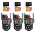 Set 3x Camere Triple 4G/LAN 6K 12MP, Zoom Digital 8X, AI Motion Detection, Night Vision, PTZ 355°/90°, IP66, 3x Carduri 32GB Incluse