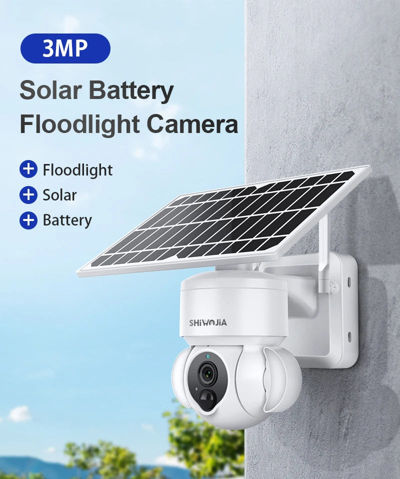 Camera IP Exterioara 5G cu Panou Solar, Slot SIM, Rezolutie 4K Viziune Nocturnă IR, 3.0MP, Andowl