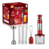 Set Blender de mana 4in1, Multifunctional, Putere 600W, Capacitate 600 ml, R.269, Rosu/Negru