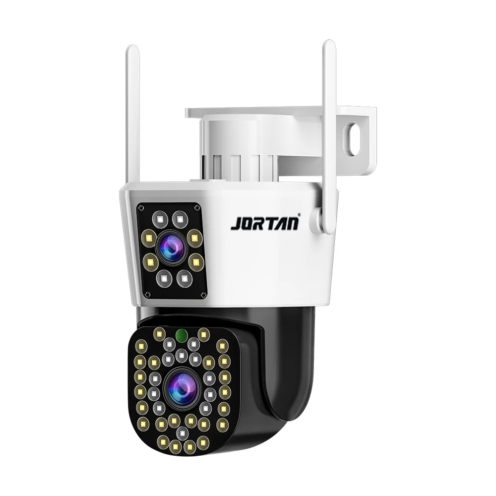 Camera Duala WiFi Jortan - 6MP, Full HD 4K, LAN/WiFi cu Alarma, Recunoastere Faciala, Detectare Umana