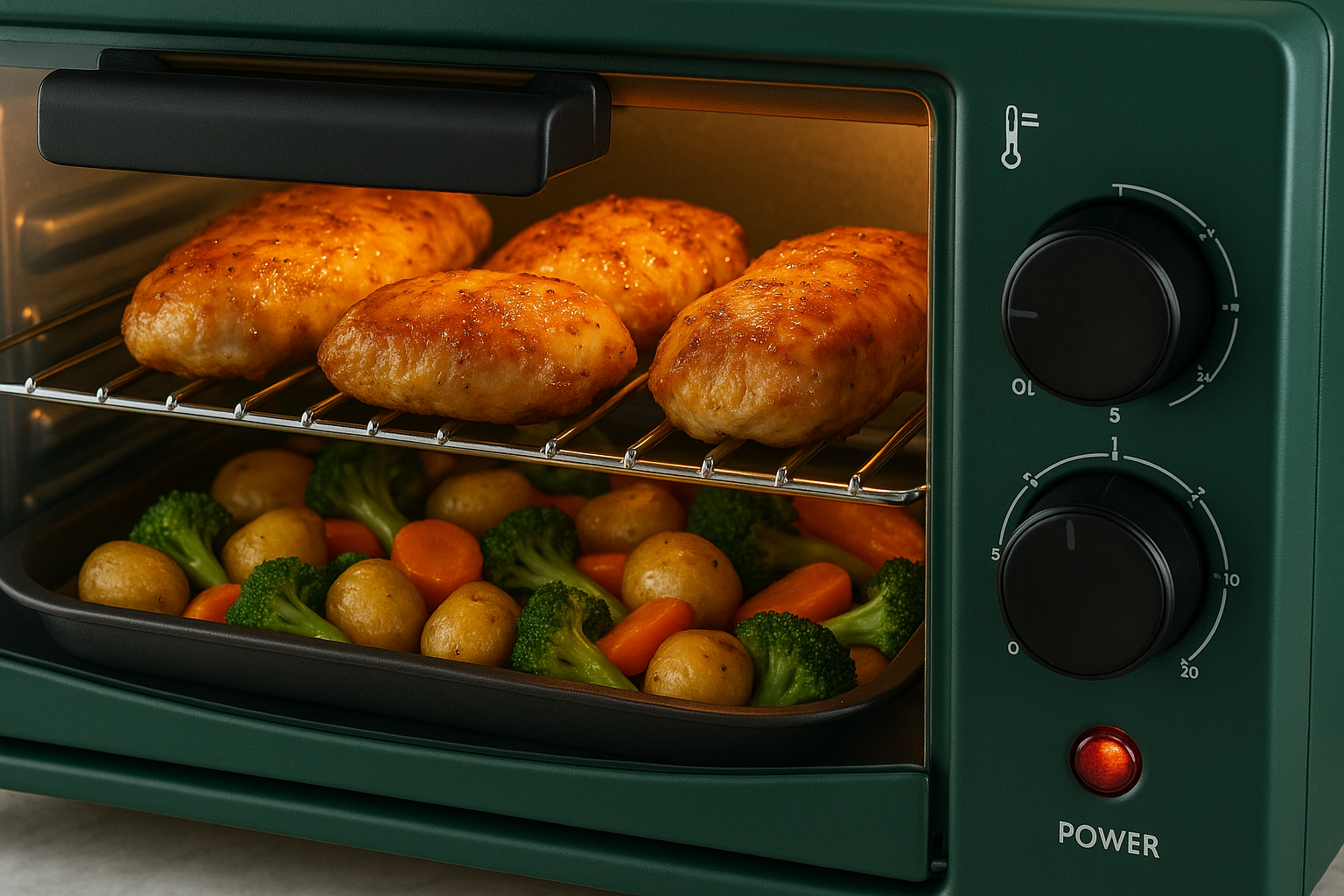 Cuptor Electric RAF R5305G – 800W, 12L, Timer Integrat, 2 Moduri de Operare, Design compact